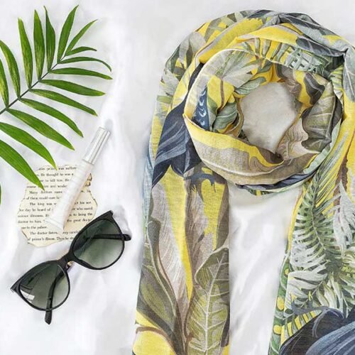 Cotton Scarf with Sunglasses